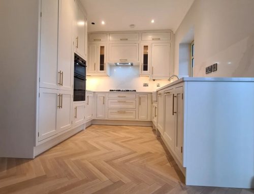 In Frame Kitchen and Herringbone Floor
